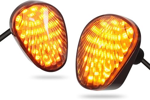 PBYMT فلوش جبل دراجة نارية بدوره إشارة، 2PCS 12V المدخن LED مؤشر ضوء الوامض صالح لياماها YZF R1 R3 R6 R6S MT-07 MT-09 TMAX Fazer FZ FZ1 FZ6 FZ6R FZ07 FZ8 FZ09، العنبر in Kuwait
