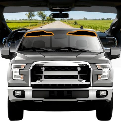 شريط تظليل الزجاج الأمامي من AUTOTEK مسبقًا لسيارة Ford F150 2015-2018 Crew/Super/Regular Cab، طبقتين مضاد للتوهج لنافذة الشاحنة، شريط واقي من الشمس للحماية من الحرارة والأشعة فوق البنفسجية لنافذة السيارة، التقاط DIY بسهولة in Kuwait