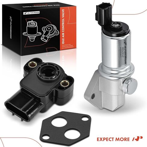 صمام التحكم في الهواء الخامل A-Premium IAC + مستشعر موضع الخانق TPS متوافق مع Ford F-150 1997-2003، F-150 Heritage 2004، F-250 1997-1999، Expedition 1997-2004، E-250/E-350 Econoline & Lincoln in Kuwait