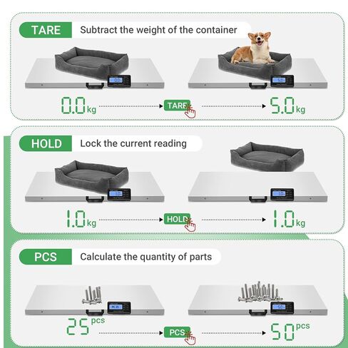 موازين الكلاب الكبيرة للسلالات الكبيرة، مقياس الحيوانات الأليفة 1100 رطل × 0.2 رطل للكلاب الكبيرة، مقياس الماشية، مقياس الحيوانات، منصة من الفولاذ المقاوم للصدأ، مقياس كبير للكلاب الأغنام والماعز والخنزير in Kuwait