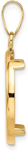 14k Yellow Gold 18mm Polished Prong Coin Bezel Pendant in Saudi Arabia