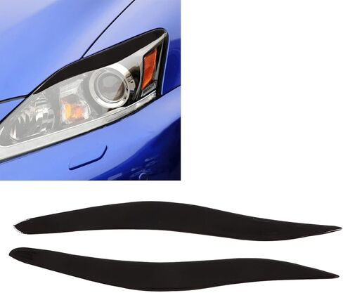 Headlight Eyelids Trim, KIMISS 1 Pair Front Headlight Eyebrow Eyelid Cover Trim Glossy Black Soft Plastic Decoration Replacement for IS250 IS300 IS350 2006‑2012 in Saudi Arabia