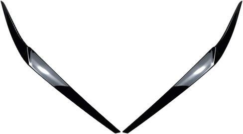Cnaloo12 1 Pair Front Headlight Eyebrows Headlight Eyelid Cover for BMW 5 Series G30 G31 G38 F90 M5 525I 530I 540I 2017-2021, Glossy Black in Saudi Arabia