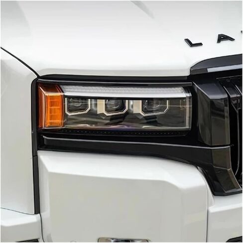 Car Head Light Lamp Eyelid Sticker Headlight Eyebrow Trims Compatible With toyota Prado LC250 Exterior Accessories 2024 2025 in Saudi Arabia