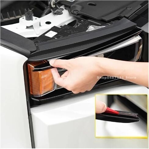 Car Head Light Lamp Eyelid Sticker Headlight Eyebrow Trims Compatible With toyota Prado LC250 Exterior Accessories 2024 2025 in Saudi Arabia