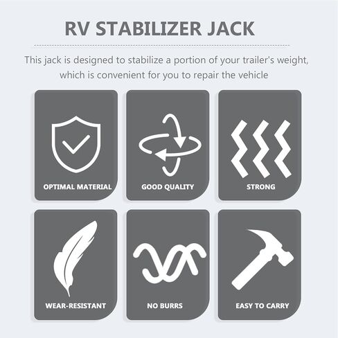 مقبس مثبت المقطورة من NUOBESTY مع حامل دعم لأداة دعم المقطورة Rv والتخييم من الفولاذ الأسود لتثبيت التثبيت in Kuwait