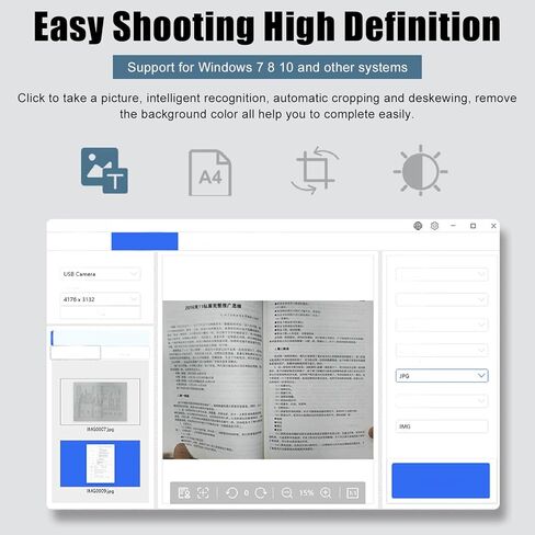 كاميرا مستندات بدقة 4K بدقة 16 ميجابكسل، تحويل Word PDF، كاميرا ويب فائقة الدقة للبث المباشر، التدريس عن بعد، مؤتمرات الويب، لنظام التشغيل OS X Windows OBS Android، تعديل متعدد الزوايا in Saudi Arabia