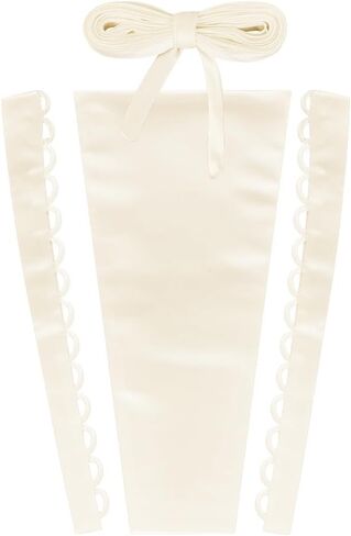 AHANDMAKER Champagne Color Wedding Gown Corset Kit Zipper Replacement, 18.9x9.5 Adjustable Fit Satin Corset Back Kit Lace Up Dress Cord Back for Formal Prom Dress, Zipper Extender for Dress in Saudi Arabia