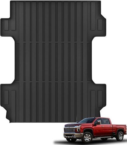 سجادة سرير شاحنة KARPAL لسيارة Chevy Silverado/GMC Sierra 2500HD/3500HD 2020-2026 سرير 6.8 قدم (غير مناسب 5.8 قدم/6.6 قدم)، ملحقات صندوق السيارة لشاحنة TPE لجميع الأحوال الجوية لسيلفرادو/سييرا in Kuwait