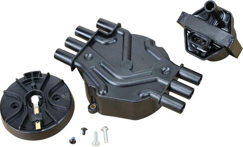 AIP Electronics Power Pack Vortec غطاء موزع الإشعال الدوار والملف متوافق مع 1996-2007 شيفروليه جي إم سي أولدز وإيسوزو 4.3 لتر V6 OEM Fit Kit-1018 in Saudi Arabia