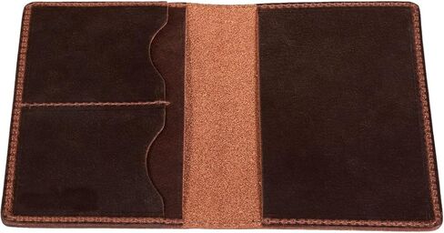 Leather Passport Holder, Full Grain Bifold Case, Minimalist Design, Passport Holder for Travel Essentials,Passport Cover Case for Travel (Brown) in Saudi Arabia