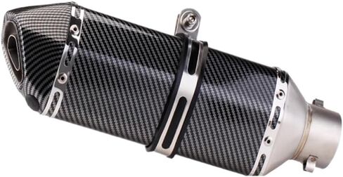 كاتم صوت Moto كاتم صوت عالمي من ألياف الكربون 51 مم للدراجات النارية ATV كاتم صوت عادم أنبوب عادم Escape End Pipe Pot DB Killer دراجة نارية أنبوب عادم كاتم صوت عادم (C 51 مم) in Kuwait