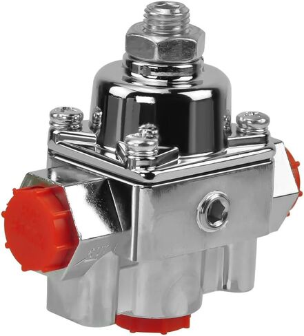 منظم ضغط الوقود 12-804 متوافق مع أجزاء المكربن ​​Holley وEdelbrock لـ 1-4 PSI، منفذ NPT 3/8in (1 داخل، 2 خارج) منظم ضغط الوقود القابل للتعديل المكربن ​​استبدال #12804 in Saudi Arabia