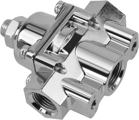 منظم ضغط الوقود 12-804 متوافق مع أجزاء المكربن ​​Holley وEdelbrock لـ 1-4 PSI، منفذ NPT 3/8in (1 داخل، 2 خارج) منظم ضغط الوقود القابل للتعديل المكربن ​​استبدال #12804 in Saudi Arabia