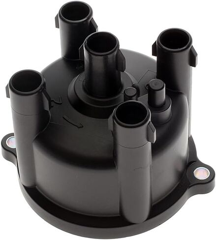 KarParts360 For Toyota Celica 1990 Distributor Cap Top | Aluminum | Black | Polypropylene Material | Screw Attachment Method | Top Tower Position | 5 Terminal Quantity | Replacement For 1910174150 in Saudi Arabia