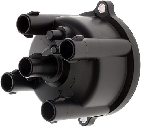 KarParts360 For Toyota Celica 1990 Distributor Cap Top | Aluminum | Black | Polypropylene Material | Screw Attachment Method | Top Tower Position | 5 Terminal Quantity | Replacement For 1910174150 in Saudi Arabia