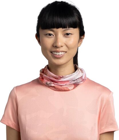 Buff CoolNet UV Half Neck Gaiter, UPF 50 Sun Protection, Breathable, Cooling Bandana, Versatile, Quick Dry Face Mask, Senia Azalea, Adult Size in Saudi Arabia