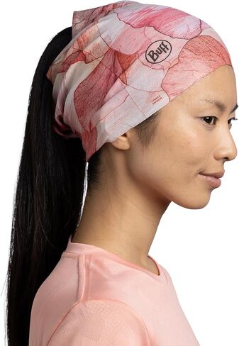 Buff CoolNet UV Half Neck Gaiter, UPF 50 Sun Protection, Breathable, Cooling Bandana, Versatile, Quick Dry Face Mask, Senia Azalea, Adult Size in Saudi Arabia