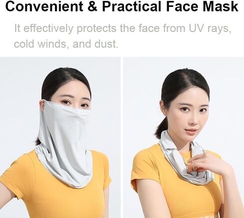 UV Sun Protection Face Mask Breathable Ice Silk Neck Gaiter for Golf Hiking Running Cycling Outdoor Sports in Saudi Arabia