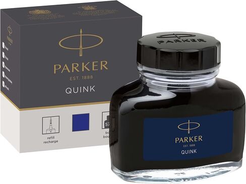 PARKER Fountain Pen Liquid Bottled Quink Ink, 57 ml, in a Box - Blue in Kuwait