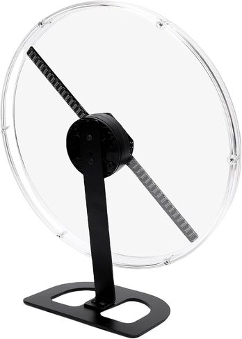 SUNGOOYUE 3D Hologram Fan, 12.6in HD LED Holographic Projector with Transparent Protective Cover, 2000x224 Resolution, 224 LED Chips, for Advertising Display, Store Signs, Party (US Plug) in Saudi Arabia