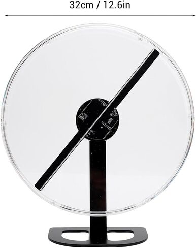 SUNGOOYUE 3D Hologram Fan, 12.6in HD LED Holographic Projector with Transparent Protective Cover, 2000x224 Resolution, 224 LED Chips, for Advertising Display, Store Signs, Party (US Plug) in Saudi Arabia