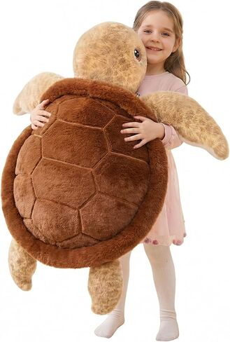 لعبة Ikasa Giant Sea Turtle لعبة حيوانية محشوة ، ألعاب جامبو كبيرة كبيرة ، 30 بوصة ضخمة من الزمن الزهيد الفخم ، هدايا للأطفال in Saudi Arabia