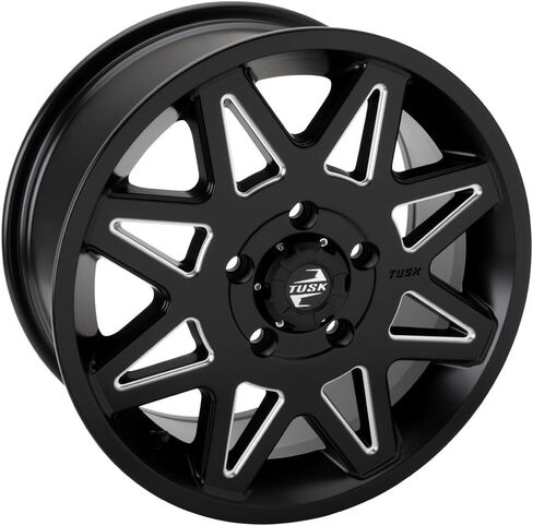 TUSK 5/114.3 (5/4.5) عجلة Tintic 15x7 6.0 + 1.0 مطحونة/أسود متوافقة مع Polaris RZR Pro R/Pro R 4 2022-2025/Turbo R/R4 2022-2025/Xpedition XP/XP5 2024-2025 in Kuwait