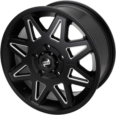 TUSK 5/114.3 (5/4.5) عجلة Tintic 15x7 6.0 + 1.0 مطحونة/أسود متوافقة مع Polaris RZR Pro R/Pro R 4 2022-2025/Turbo R/R4 2022-2025/Xpedition XP/XP5 2024-2025 in Kuwait
