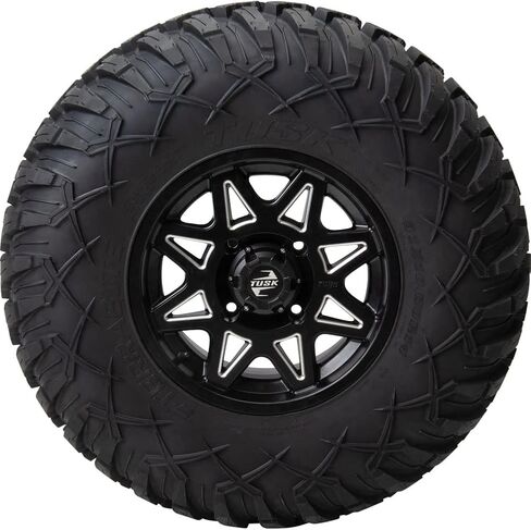 TUSK 5/114.3 (5/4.5) عجلة Tintic 15x7 6.0 + 1.0 مطحونة/أسود متوافقة مع Polaris RZR Pro R/Pro R 4 2022-2025/Turbo R/R4 2022-2025/Xpedition XP/XP5 2024-2025 in Kuwait