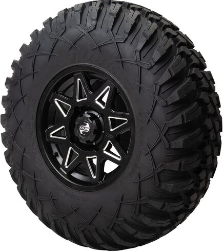 TUSK 5/114.3 (5/4.5) عجلة Tintic 15x7 6.0 + 1.0 مطحونة/أسود متوافقة مع Polaris RZR Pro R/Pro R 4 2022-2025/Turbo R/R4 2022-2025/Xpedition XP/XP5 2024-2025 in Kuwait