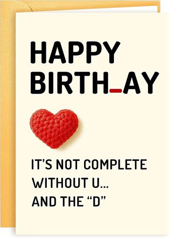 بطاقة عيد ميلاد مضحكة للرجال - زينة فريدة للرجال والزوج وصديقها - بطاقات عيد ميلاد سعيد (نمط ب) in Kuwait