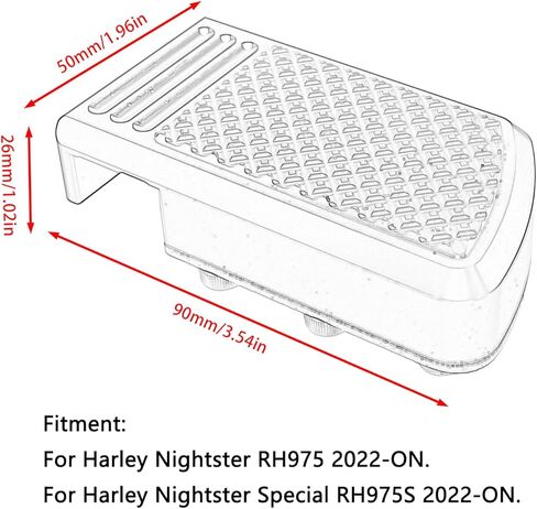 دواسة فرامل الدراجة النارية متوافقة مع Harley Nightster RH975 2022-ON/Nightster Special RH975S 2022-ON، دواسة الفرامل تباطؤ رافعة دواسة موسعة مرتفعة in Saudi Arabia