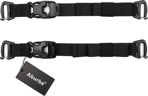 أحزمة ظهر طويلة قابلة للتعديل بطول 83.88 سم مع إبزيم سريع الفك، ملحق شديد التحمل، إضافة إلى أشرطة ربط لأسفل لحقيبة النوم، والخيمة، وحصيرة اليوجا، والمشي لمسافات طويلة، وركوب الدراجات، والأمتعة - عبوتان باللون الأسود in Kuwait