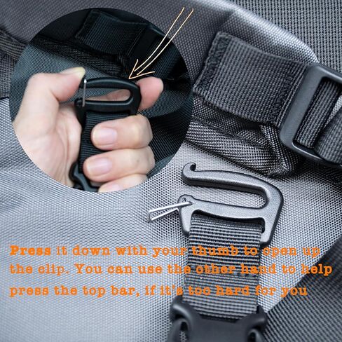 أحزمة ظهر طويلة قابلة للتعديل بطول 83.88 سم مع إبزيم سريع الفك، ملحق شديد التحمل، إضافة إلى أشرطة ربط لأسفل لحقيبة النوم، والخيمة، وحصيرة اليوجا، والمشي لمسافات طويلة، وركوب الدراجات، والأمتعة - عبوتان باللون الأسود in Kuwait