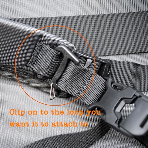 أحزمة ظهر طويلة قابلة للتعديل بطول 83.88 سم مع إبزيم سريع الفك، ملحق شديد التحمل، إضافة إلى أشرطة ربط لأسفل لحقيبة النوم، والخيمة، وحصيرة اليوجا، والمشي لمسافات طويلة، وركوب الدراجات، والأمتعة - عبوتان باللون الأسود in Kuwait