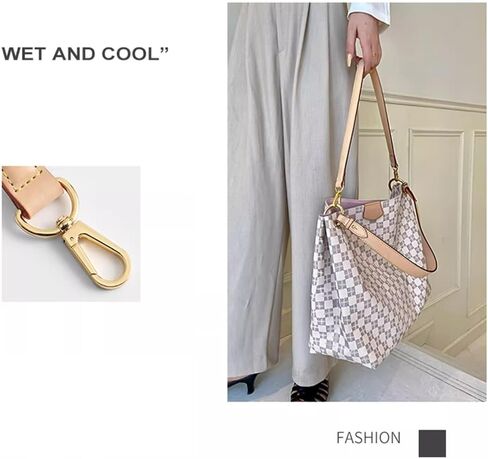 أحزمة كتف بديلة من جلد Vachetta الأصلي وأشرطة كتف قصيرة مناسبة لحقائب Hobo Speedy25/30 Alma Dauphine Pochette Neno وحقائب متعددة (شمع العسل، العرض: 0.7 بوصة طول: 24.8 بوصة) in Kuwait