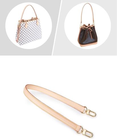 أحزمة كتف بديلة من جلد Vachetta الأصلي وأشرطة كتف قصيرة مناسبة لحقائب Hobo Speedy25/30 Alma Dauphine Pochette Neno وحقائب متعددة (شمع العسل، العرض: 0.7 بوصة طول: 24.8 بوصة) in Kuwait