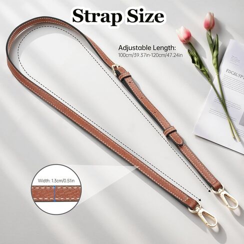TiMOVO Leather Mini Bag Shoulder Strap Replacement for Longchamp, Adjustable Crossbody Strap with Buckle in Saudi Arabia