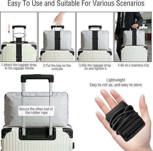 3PCS Luggage Straps,Adjustable Luggage Connector Straps with Heavy-Duty Elastic Belt to Connect Two Suitcases,Add a Bag Luggage Belt,Luggage Accessories for Travel for Securing Carry-On&Bag Essentials in Saudi Arabia