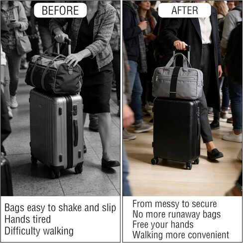 3PCS Luggage Straps,Adjustable Luggage Connector Straps with Heavy-Duty Elastic Belt to Connect Two Suitcases,Add a Bag Luggage Belt,Luggage Accessories for Travel for Securing Carry-On&Bag Essentials in Saudi Arabia