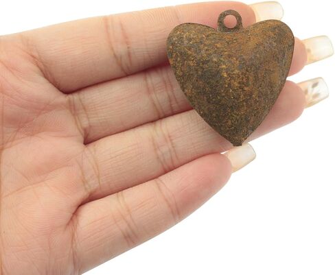 20PCS Heart Shaped Metal Bells Party Holiday Bells Christmas Tree Decorations Wedding Decorations Vintage Farmhouse Autumn Style in Saudi Arabia