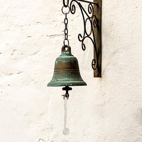 White Oceans Rope Bell Pull, 2pcs Cotton Bell Pendant Decoration with Alloy Clasps, Handmade Rope Keychain Small Rustic Bells Kont for Keychain Christmas Home Decor Gifts in Saudi Arabia