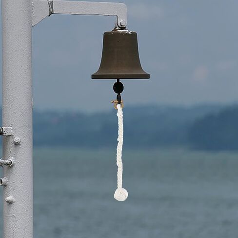 White Oceans Rope Bell Pull, 2pcs Cotton Bell Pendant Decoration with Alloy Clasps, Handmade Rope Keychain Small Rustic Bells Kont for Keychain Christmas Home Decor Gifts in Saudi Arabia