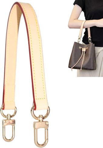 Leather Handbag Strap, Suitable for Changing Shoulder Straps on L V Handbags and Bucket Bags(Coffee-W:0.7in,L：25.6in) in Saudi Arabia