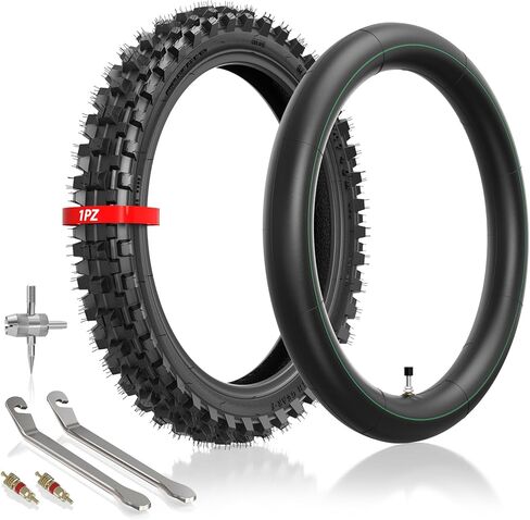1PZ KLS-Y9Z 70/100-17 2.75-17 إطار وأنبوب داخلي لـ KLX125 KLX140 KX85 TTR125 YZ80 YZ85 RM80 CR80 CT90 DRZ125 TaoTao DB17 Apollo RFZX18 Coolster Dirt Pit Bike Off Road Motocross شديد التحمل in Saudi Arabia