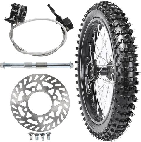 Front 70/100-17 Wheel Tire and Rim Set with Brake Disc Rotor for Dirt Pit Trail Bike in Saudi Arabia