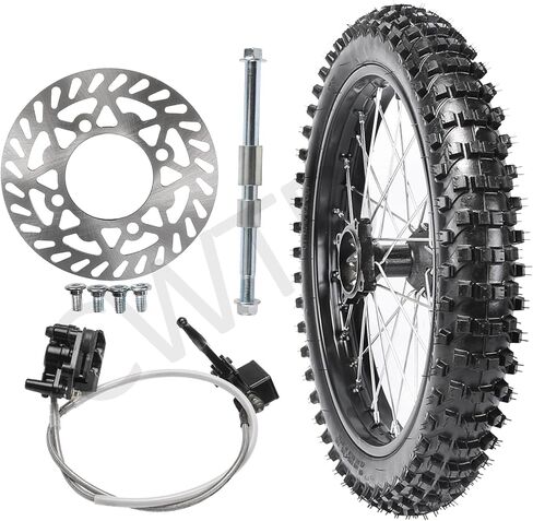 Front 70/100-17 Wheel Tire and Rim Set with Brake Disc Rotor for Dirt Pit Trail Bike in Saudi Arabia