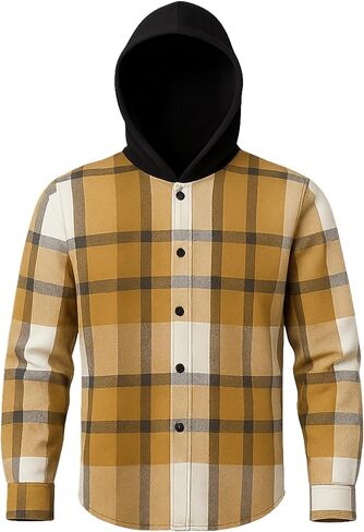 Cotton Boys Flannel Hoodie Shirt – Soft Cotton Long Sleeve for Boys (Sizes 4-18), Stylish & Comfortable in Saudi Arabia