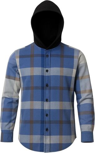 Cotton Boys Flannel Hoodie Shirt – Soft Cotton Long Sleeve for Boys (Sizes 4-18), Stylish & Comfortable in Saudi Arabia